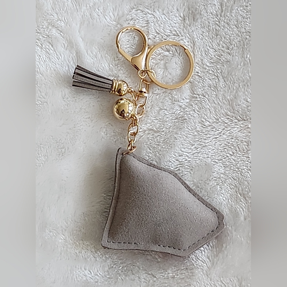 Camping Tent Rhinestone Keychain Bag Charm - Picture 3 of 3
